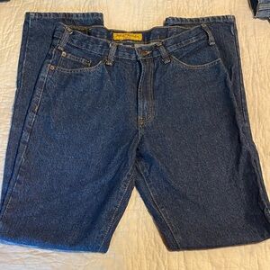 Real Ranch Mens 34 x 36 Relaxed Fit Dark Blue Denim Jeans NWOT